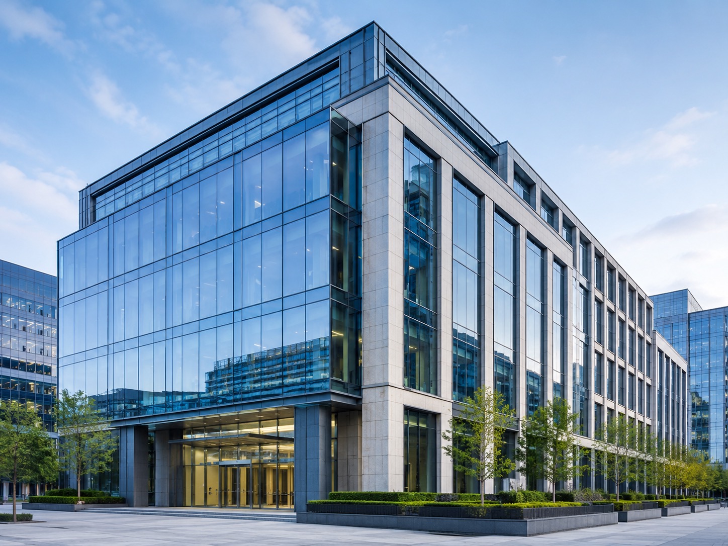 Modern corporate office building